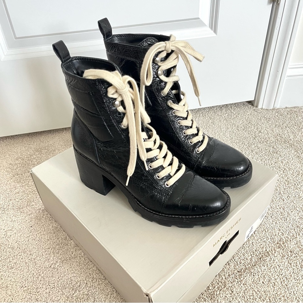 Marc Fisher Black Warid Moto Boots